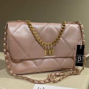 Virsa pink quilted leather crossbody bag